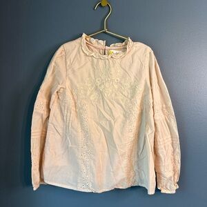Mini Boden pale pink Eyelet Blouse